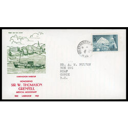 canada stamp 438 sir wilfred grenfell and ship 5 1965 FDC PC 008