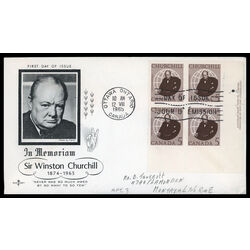 canada stamp 440 sir winston churchill 5 1965 FDC LR 015