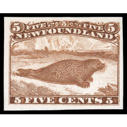 newfoundland stamp 25pi harp seal 5 1866