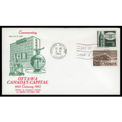 canada stamp 441 peace tower 5 1965 FDC PC 012