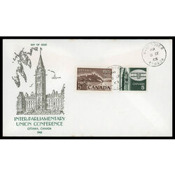 canada stamp 441 peace tower 5 1965 FDC PC 013