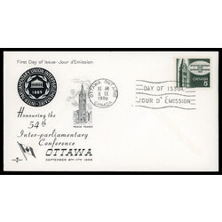 canada stamp 441 peace tower 5 1965 FDC PC 015