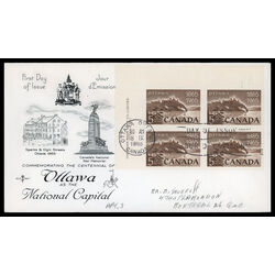 canada stamp 442 parliament buildings rear view 5 1965 FDC UL 014