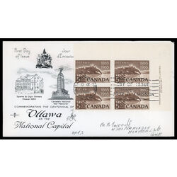 canada stamp 442 parliament buildings rear view 5 1965 FDC UR 015