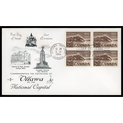canada stamp 442 parliament buildings rear view 5 1965 FDC BLOCK 018