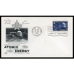canada stamp 449 atomic reactor 5 1966 FDC PC 010