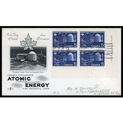 canada stamp 449 atomic reactor 5 1966 FDC LR 015