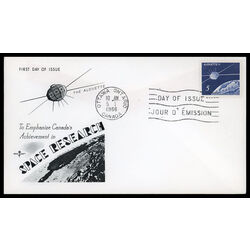 canada stamp 445 satellite over canada 5 1966 FDC PC 014