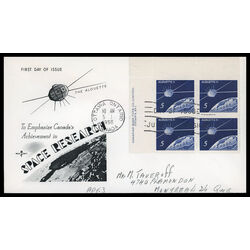 canada stamp 445 satellite over canada 5 1966 FDC UL 017