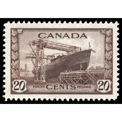 canada stamp 260 corvette 20 1942 M VFNH 017