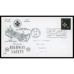 canada stamp 447 traffic signs 5 1966 FDC PC 008