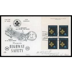canada stamp 447 traffic signs 5 1966 FDC UL 012