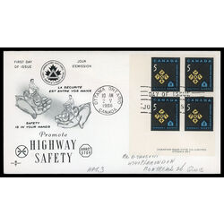 canada stamp 447 traffic signs 5 1966 FDC LL 013