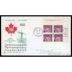 canada stamp 450 parliamentary library 5 1966 FDC UR 014