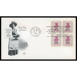 canada stamp 470 woman and ballot box 5 1967 FDC BLOCK 008