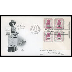 canada stamp 470 woman and ballot box 5 1967 FDC LR 011