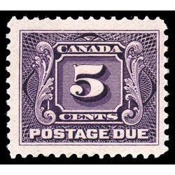 canada stamp j postage due j4a first postage due issue 5 1906 M VFNH 005