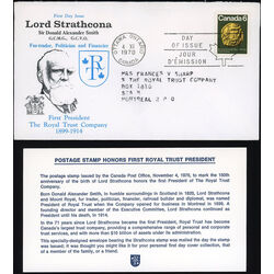 canada stamp 531 sir donald alexander smith 6 1970 FDC PC 014