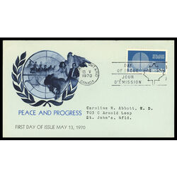 canada stamp 513 energy unification 10 1970 FDC PC 010