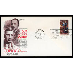 canada stamp 533 discovery of insulin 6 1971 FDC PC 013