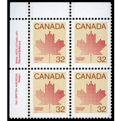 canada stamp 924iii maple leaf 32 1983 PB UL