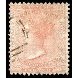 british columbia vancouver island stamp 2a queen victoria 2 d 1860 U F VF 018