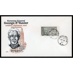 canada stamp 474 governor general vanier 5 1967 FDC PC 013