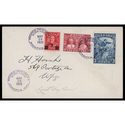 canada stamp 213 king george v and queen mary 3 1935 FDC PC 017